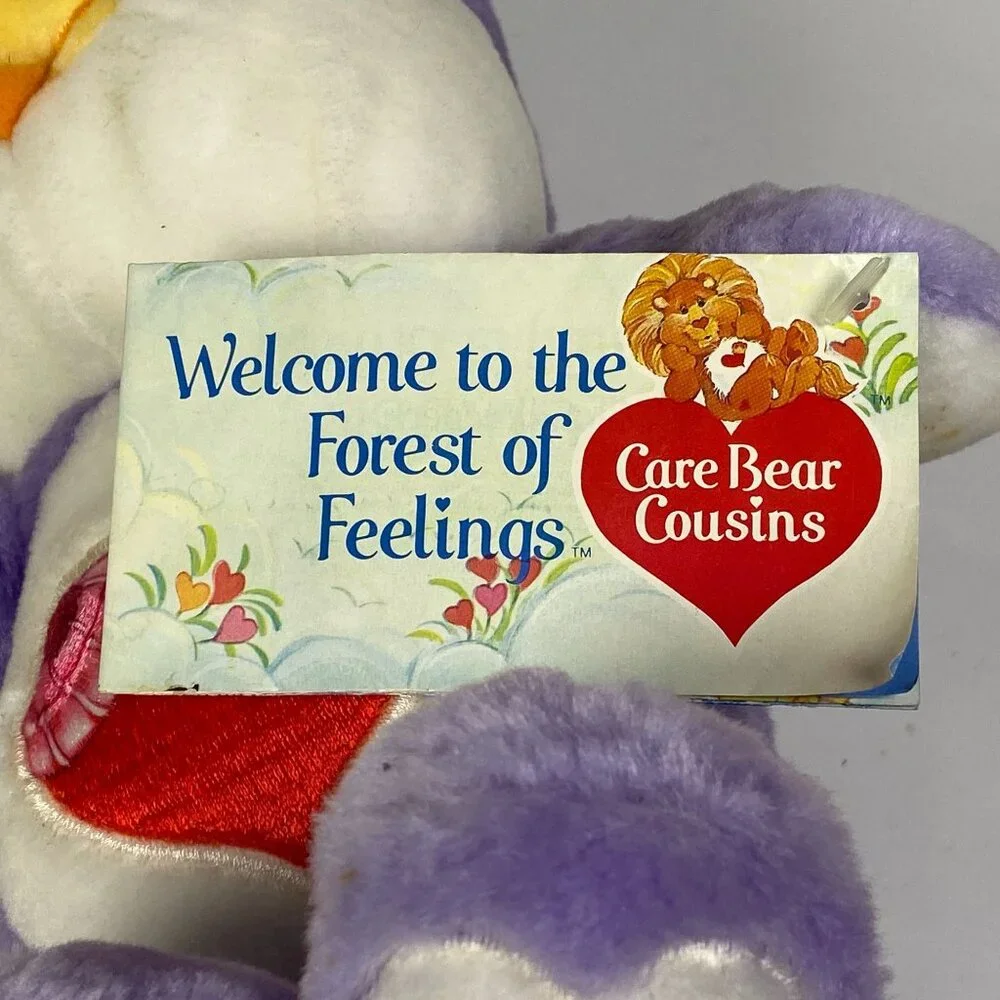 1984 Care Bear Cousins Cozy Heart Penguin Plush Stuffed Animal Kenner w Booklet